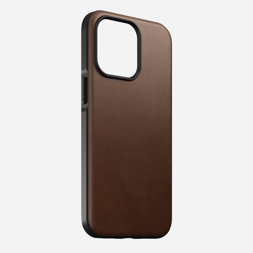Чехол-накладка Nomad Modern Leather Case for iPhone 13 Pro MagSafe - Rustic Brown. Материал верха на